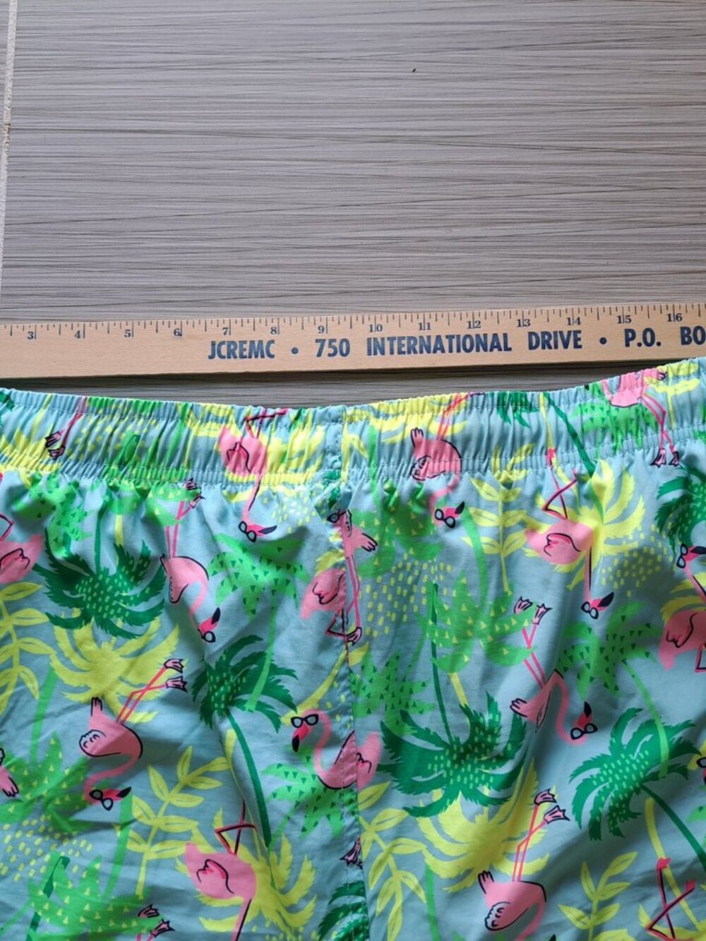 Berkley Jensen Mens Flamingo Swim Trunks Elastic Waist Drawstring L Tropical - Picture 8 of 10